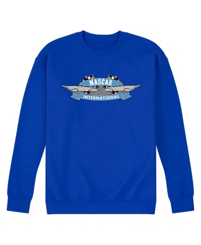 Airwaves Men's Nascar Logo Long Sleeve Fleece T-shirt In Blue