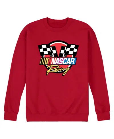 Airwaves Men's Nascar Racing Logo Long Sleeve Fleece T-shirt In Red