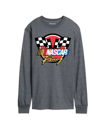 Airwaves Men's Nascar Racing Logo Long Sleeve T-shirt In Gray