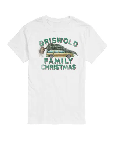 Airwaves Men's National Lampoons Christmas Vacation Griswold Short Sleeve Tee In White
