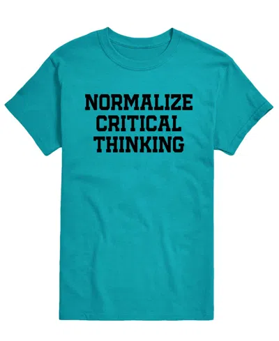 Airwaves Men's Normalize Critical Thinking Short-sleeve Graphic T-shirt In Tahiti Blue