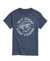 Airwaves Men's Not Today Going Fishing Short Sleeve T-shirt In Blue