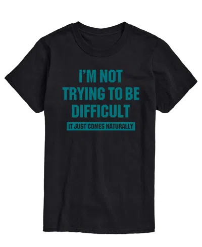 Airwaves Men's Not Trying To Be Difficult Short-sleeve Graphic T-shirt In Black