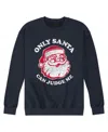 Airwaves Men's Only Santa Can Judge Fleece T-shirt In Blue