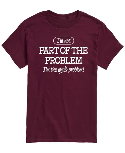 Airwaves Men's Part Of The Problem Short-sleeve Graphic T-shirt In Maroon