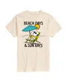 Airwaves Men's Peanuts Beach Days Sun Ray Short Sleeve T-shirt In Beige,khaki