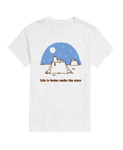 Airwaves Men's Peanuts Better Under Stars T-shirt In White