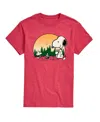 Airwaves Men's Peanuts Campfire Mugs T-shirt In Red