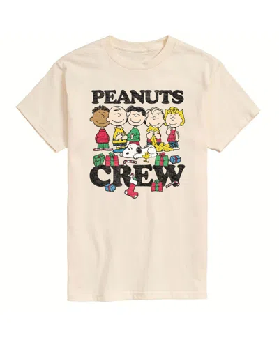 Airwaves Men's Peanuts Crew Short Sleeve T-shirt In Neutral