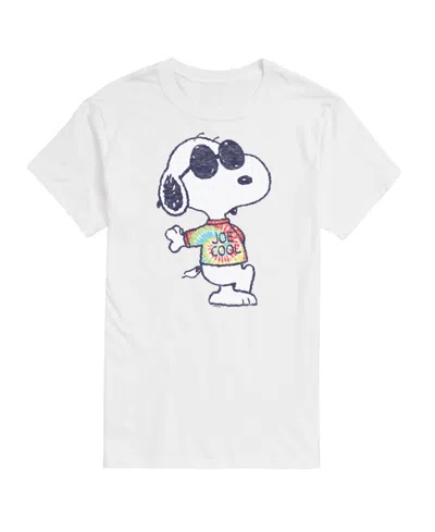 Airwaves Men's Peanuts Joe Cool Tie Dye Short Sleeve T-shirt In White