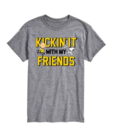 Airwaves Men's Peanuts Kickin' It T-shirt In Gray