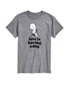 Airwaves Men's Peanuts Love Is Having A Dog Short Sleeve T-shirt In Gray
