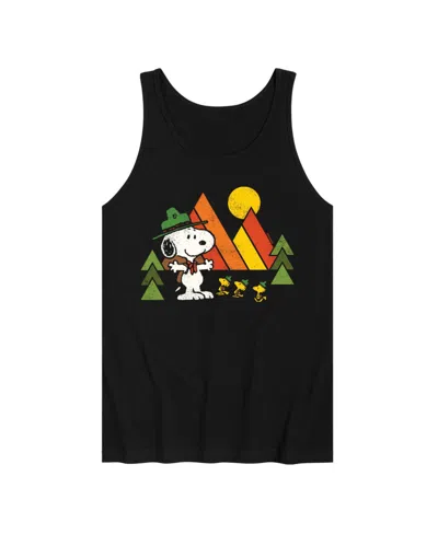 Airwaves Men's Peanuts Retro Camping Tank In Black