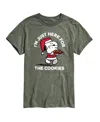 Airwaves Men's Peanuts Santa Snoopy I'm Just Here For The Cookies Graphic Short-sleeve T-shirt