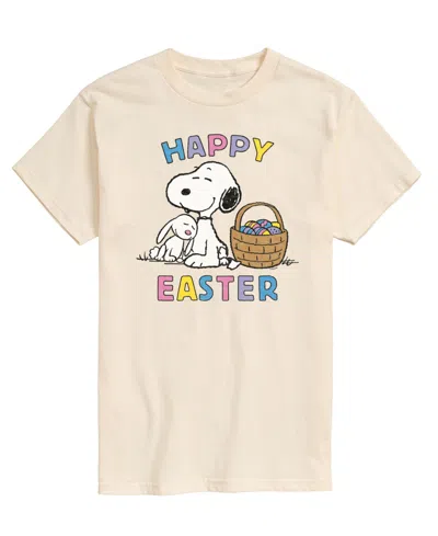 Airwaves Men's Peanuts Short Sleeve T-shirts In Beige,khaki