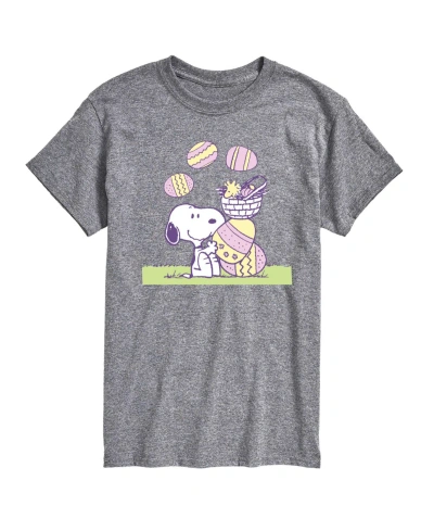 Airwaves Men's Peanuts Short Sleeve T-shirts In Gray