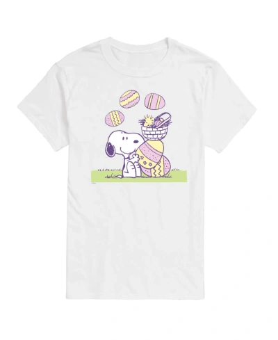 Airwaves Men's Peanuts Short Sleeve T-shirts In White