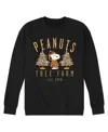 Airwaves Men's Peanuts Snoopy Christmas Tree Farm Crewneck Sweatshirt In Black