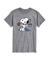 Airwaves Men's Peanuts Snoopy Coffee Short Sleeve T-shirt In Gray
