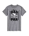 Airwaves Men's Peanuts Snoopy Father's Day Best Dad By Par Short Sleeve T-shirt In Gray
