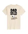 Airwaves Men's Peanuts Snoopy Father's Day Dad Can Fix Anything Short Sleeve T-shirt In Beige