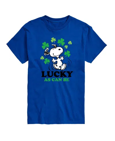 Airwaves Men's Peanuts Snoopy Lucky T-shirt In Blue