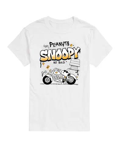 Airwaves Men's Peanuts Snoopy Motorcycle Graphic T-shirt In White
