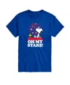 Airwaves Men's Peanuts Snoopy Oh My Stars Short Sleeve T-shirt In Blue