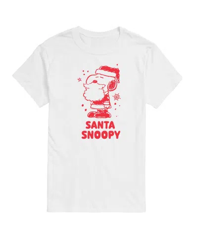 Airwaves Men's Peanuts Snoopy Santa Short Sleeve Tee In White