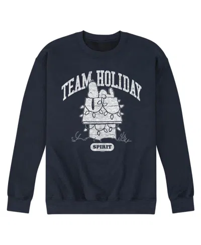 Airwaves Men's Peanuts Team Holiday Long Sleeve Fleece In Blue