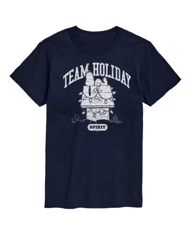 Airwaves Men's Peanuts Team Holiday Short Sleeve Tee In Blue