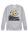 Airwaves Men's Peanuts That Groovy Feeling Fleece Sweatshirt In Gray
