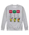 Airwaves Men's Peanuts Woodstock Merry And Bright Long Sleeve Fleece In Gray