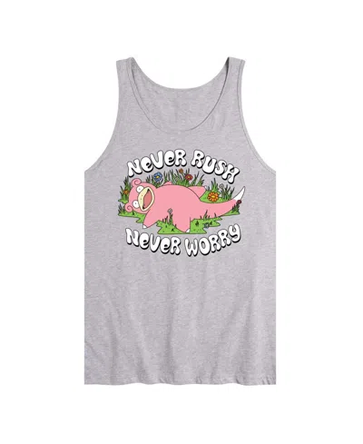Airwaves Men's Pokemon Never Rushed Graphic Tank Top In Athletic Heather