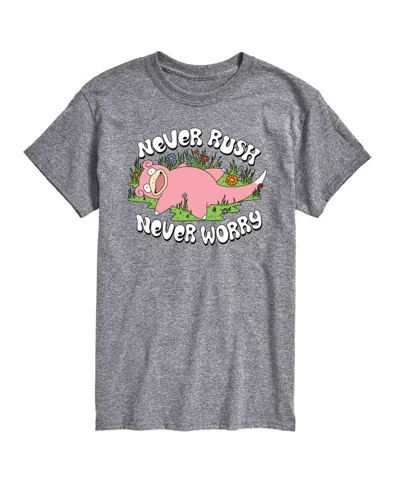 Airwaves Men's Pokemon Never Rushed Graphic T-shirt In Athletic Heather