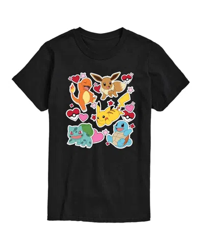 Airwaves Men's Pokemon Valentine's Day Short Sleeve T-shirt In Black