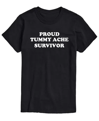 Airwaves Men's Proud Tummy Ache Survivor Short-sleeve Graphic T-shirt In Black