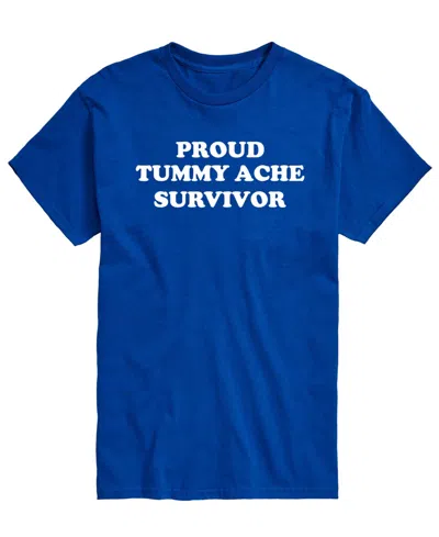 Airwaves Men's Proud Tummy Ache Survivor Short-sleeve Graphic T-shirt In Royal Blue