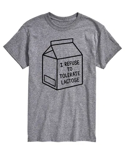 Airwaves Men's Refuse To Tolerate Lactose Short-sleeve Graphic T-shirt In Athletic Heather