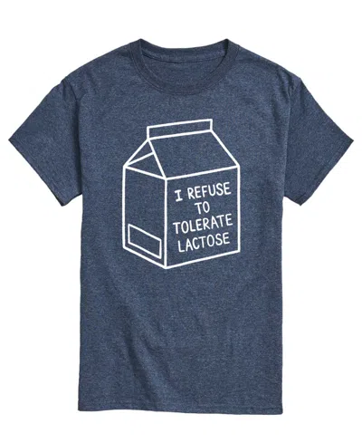 Airwaves Men's Refuse To Tolerate Lactose Short-sleeve Graphic T-shirt In Heather Blue