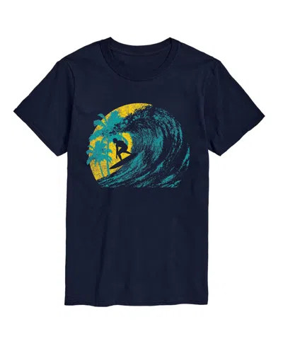 Airwaves Men's Retro Surfer Palm Tree Graphic T-shirt In Navy