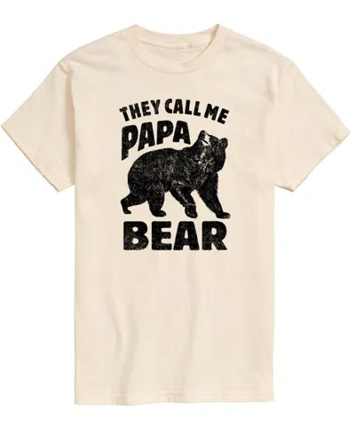 Airwaves Men's Rugged Bear Graphic Short Sleeve T-shirt In Neutral