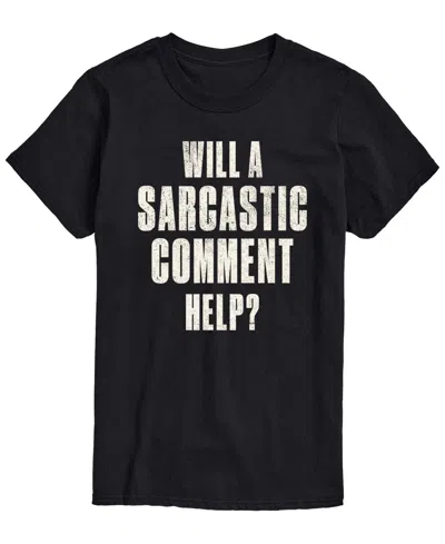 Airwaves Men's Sarcastic Comment Help Short-sleeve Graphic T-shirt In Black