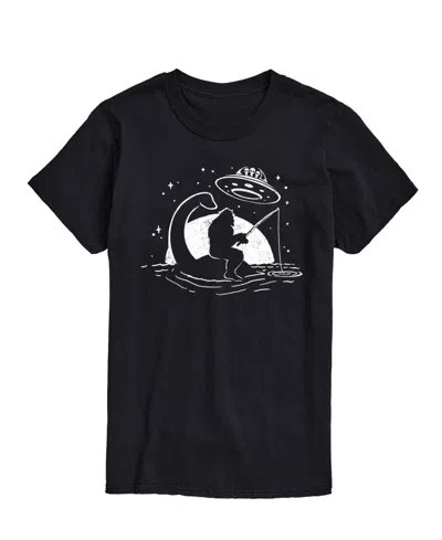 Airwaves Men's Sasquatch Alien Scene Short Sleeve T-shirt In Black