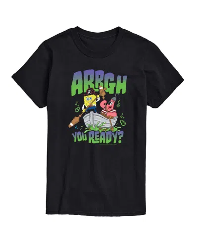 Airwaves Men's Search For Squarepants Arrgh You Ready Graphic T-shirt In Black