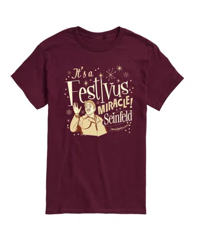 Airwaves Men's Seinfeld Festivus Short Sleeve Tee In Red