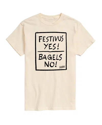 Airwaves Men's Seinfeld Festivus Yes Short Sleeve Tee In Beige,khaki