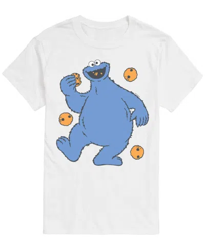 Airwaves Men's Sesame Street Cookie Monster Short-sleeve Graphic T-shirt In White