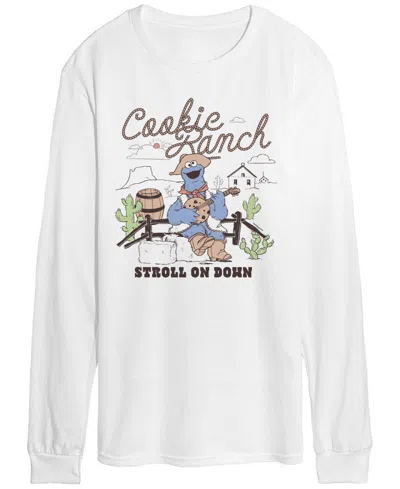 Airwaves Men's Sesame Street Cookie Ranch Long-sleeve Graphic T-shirt In White