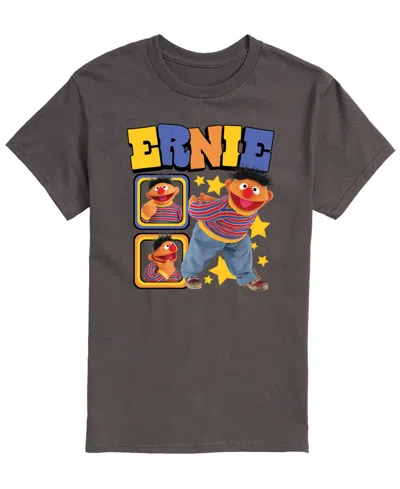 Airwaves Men's Sesame Street Ernie Photos Short-sleeve Graphic T-shirt In Gray